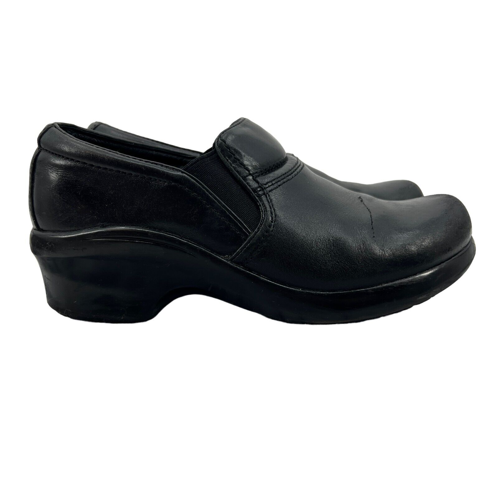 Ariat Sutter Baker Work Clog Womens 6.5b Black Full Grain Leather Slip On Low